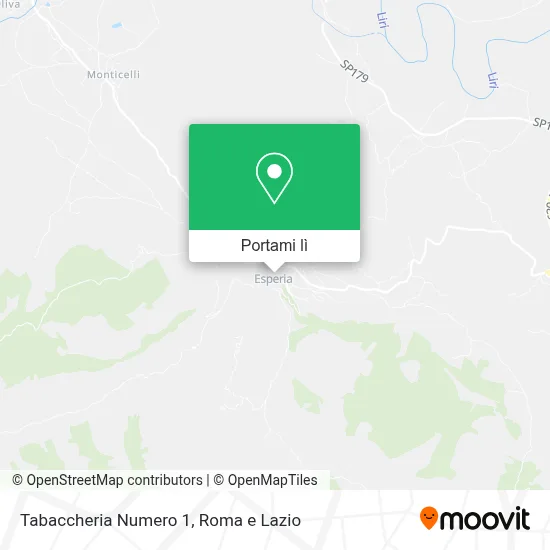 Mappa Tabaccheria Numero 1