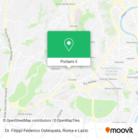 Mappa Dr. Filippi Federico Osteopata