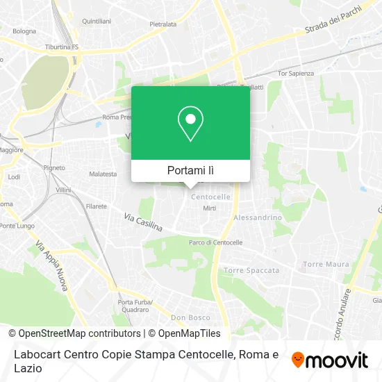 Mappa Labocart Centro Copie Stampa Centocelle