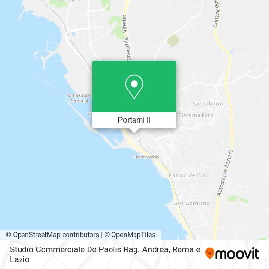 Mappa Studio Commerciale De Paolis Rag. Andrea
