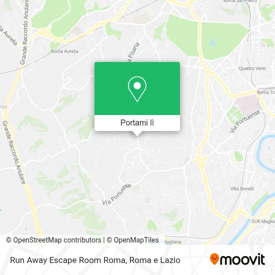 Mappa Run Away Escape Room Roma