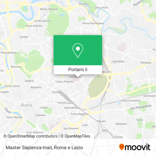 Mappa Master Sapienza-Inail