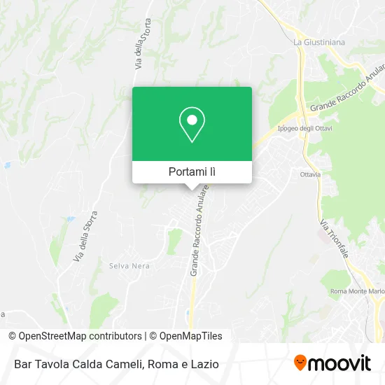 Mappa Bar Tavola Calda Cameli