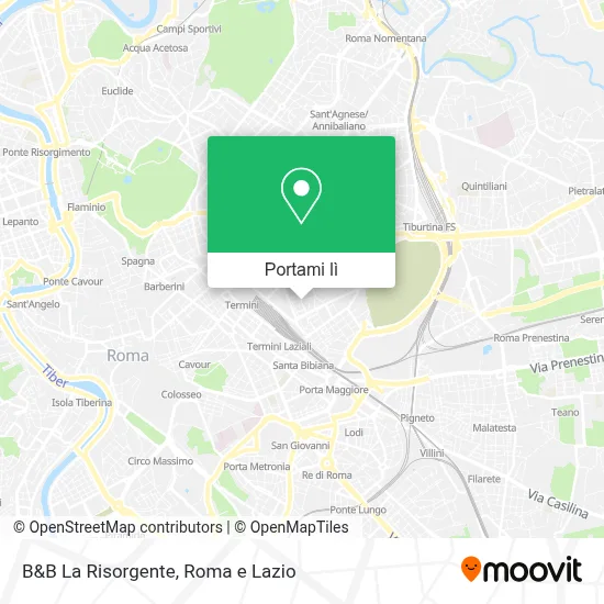 Mappa B&B La Risorgente