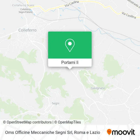 Mappa Oms Officine Meccaniche Segni Srl