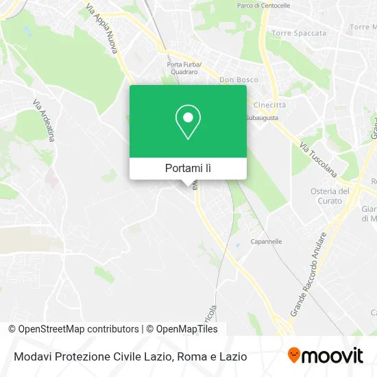 Mappa Modavi Protezione Civile Lazio