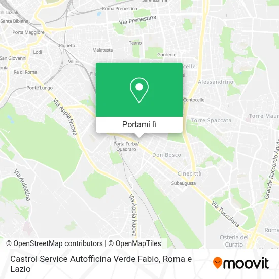Mappa Castrol Service Autofficina Verde Fabio