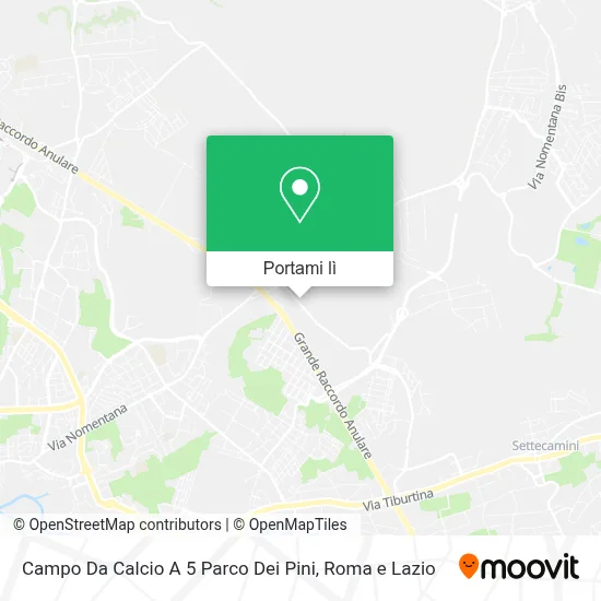 Mappa Campo Da Calcio A 5 Parco Dei Pini