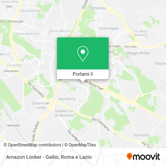 Mappa Amazon Locker - Gallio