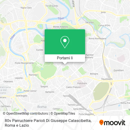 Mappa 80v Parruchiere Parioli Di Giuseppe Calascibetta
