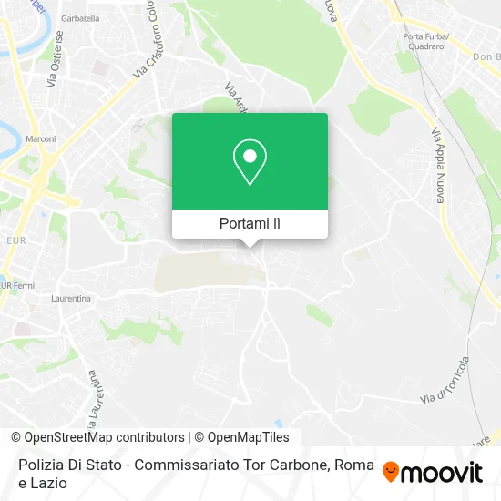 Mappa Polizia Di Stato - Commissariato Tor Carbone
