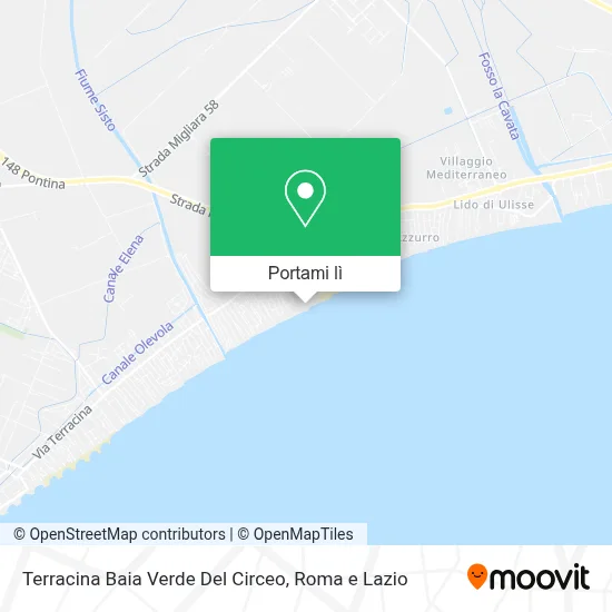 Mappa Terracina Baia Verde Del Circeo