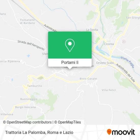 Mappa Trattoria La Palomba