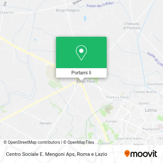 Mappa Centro Sociale E. Mengoni Aps