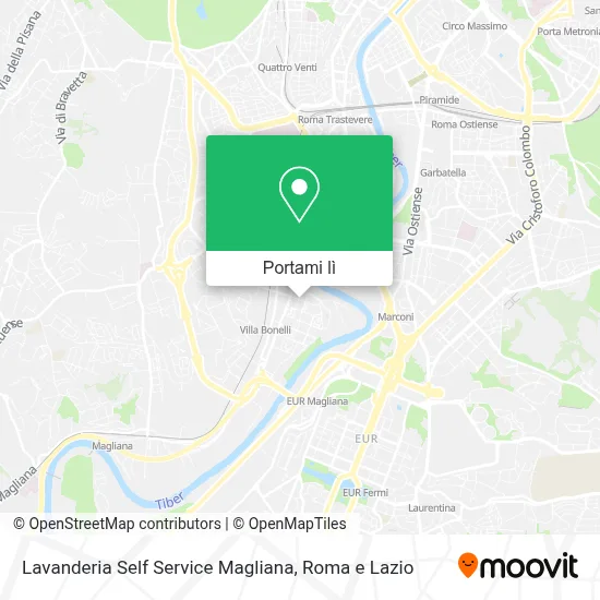 Mappa Lavanderia Self Service Magliana