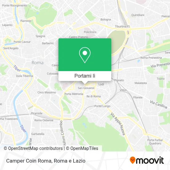 Mappa Camper Coin Roma