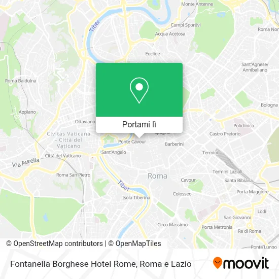 Mappa Fontanella Borghese Hotel Rome