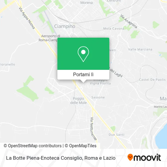 Mappa La Botte Piena-Enoteca Consiglio