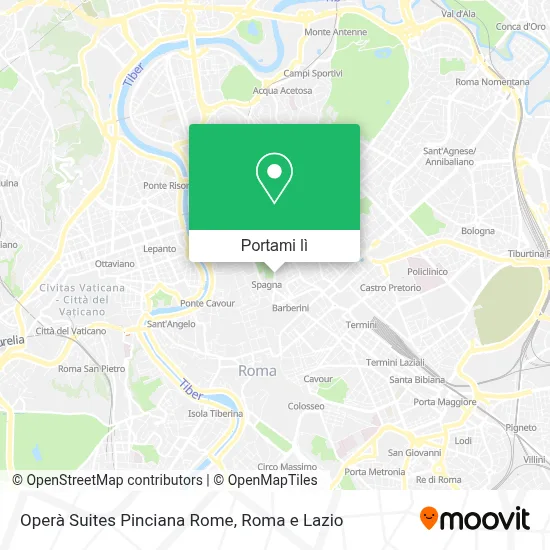 Mappa Operà Suites Pinciana Rome