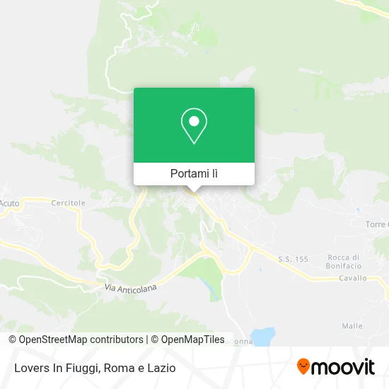Mappa Lovers In Fiuggi