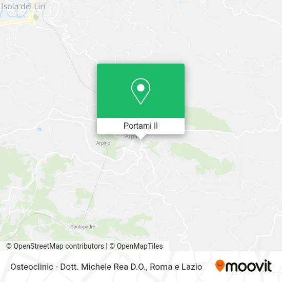 Mappa Osteoclinic - Dott. Michele Rea D.O.