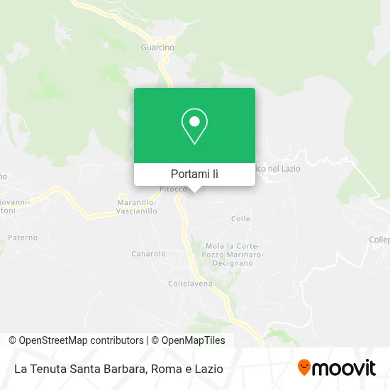 Mappa La Tenuta Santa Barbara
