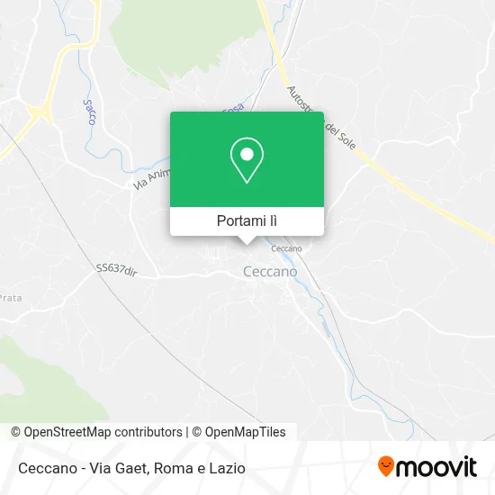 Mappa Ceccano - Via Gaet