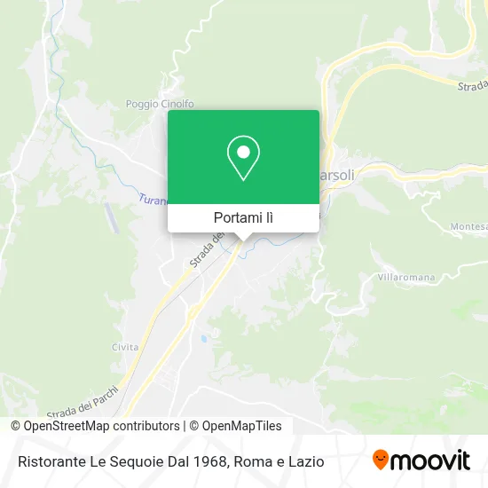 Mappa Ristorante Le Sequoie Dal 1968