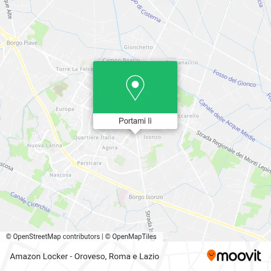 Mappa Amazon Locker - Oroveso