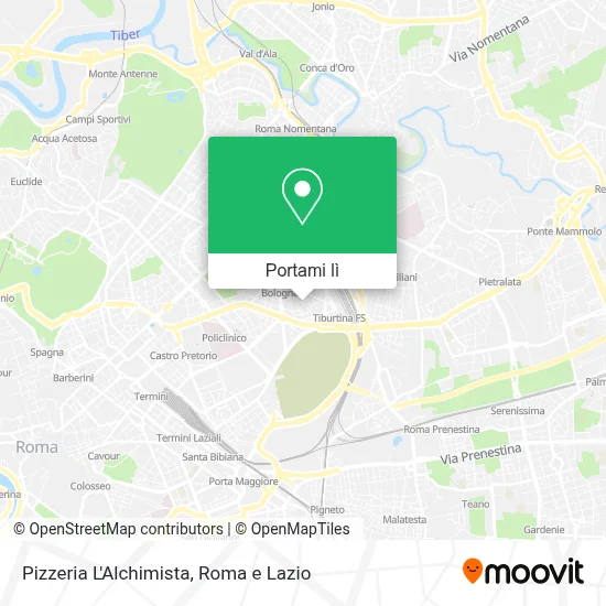 Mappa Pizzeria L'Alchimista