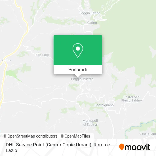 Mappa DHL Service Point (Centro Copie Umani)