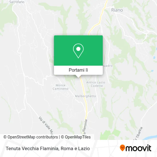 Mappa Tenuta Vecchia Flaminia