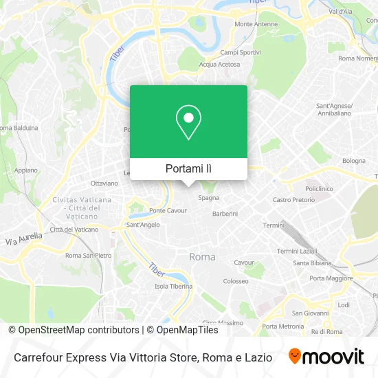 Mappa Carrefour Express Via Vittoria Store