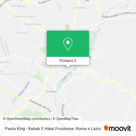 Mappa Pasta King - Kebab E Halal Frosinone