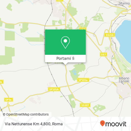 Mappa Via Nettunense Km 4,800