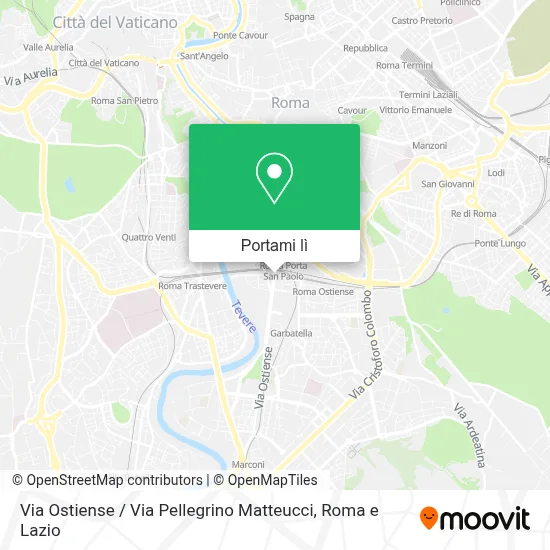 Mappa Via Ostiense / Via Pellegrino Matteucci