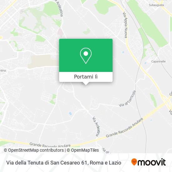 Mappa Via della Tenuta di San Cesareo 61