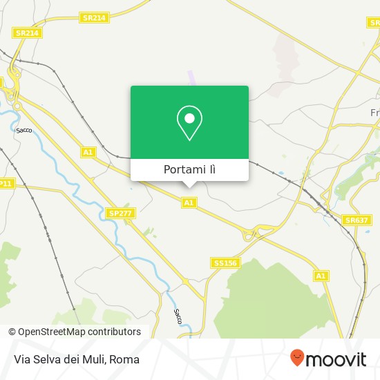 Mappa Via Selva dei Muli