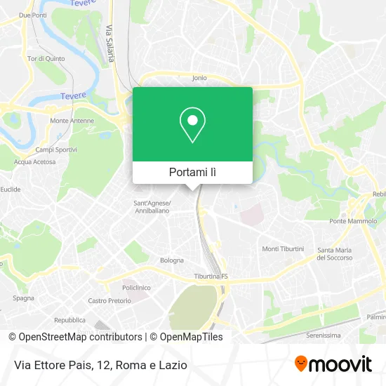 Mappa Via Ettore Pais, 12