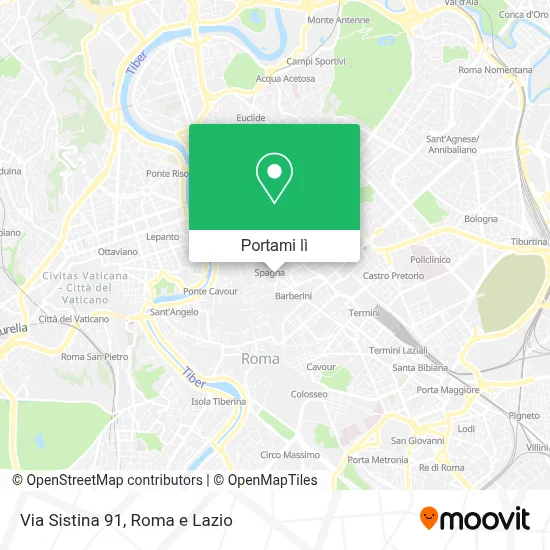Mappa Via Sistina 91