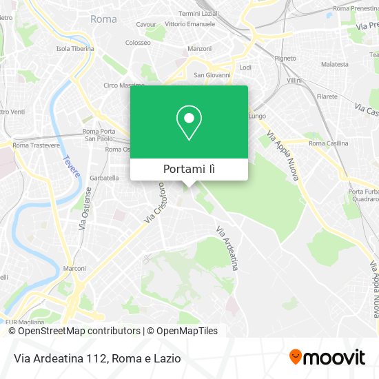 Mappa Via Ardeatina 112