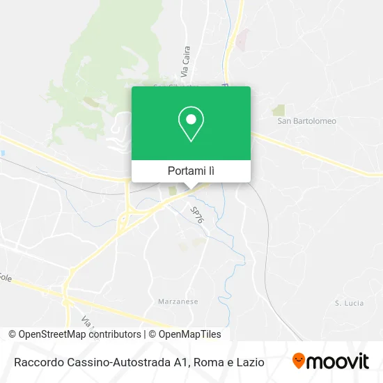 Mappa Raccordo Cassino-Autostrada A1