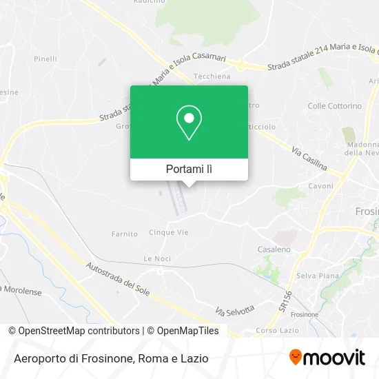 Mappa Aeroporto di Frosinone