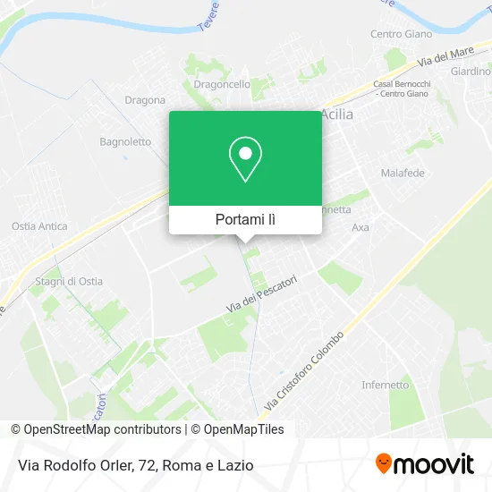 Mappa Via Rodolfo Orler, 72