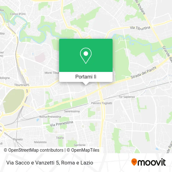 Mappa Via Sacco e Vanzetti 5