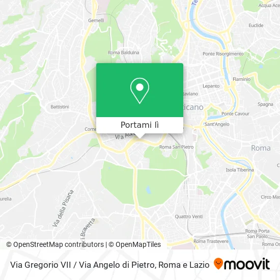 Mappa Via Gregorio VII / Via Angelo di Pietro