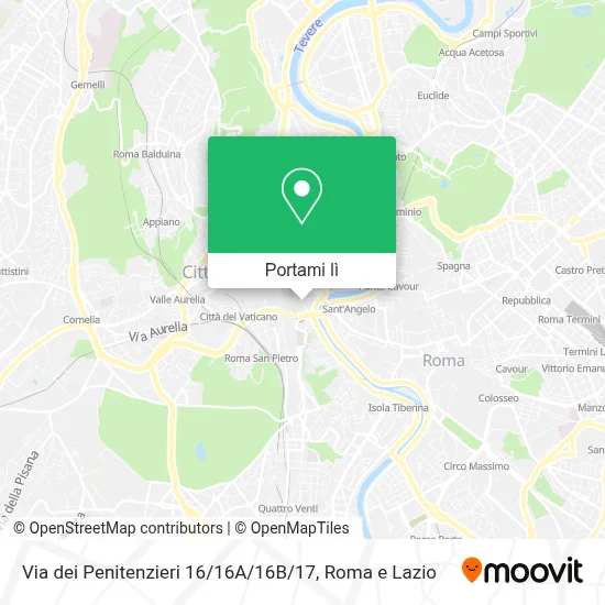 Mappa Via dei Penitenzieri 16 / 16A / 16B / 17