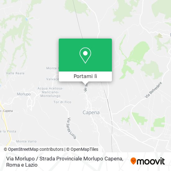 Mappa Via Morlupo / Strada Provinciale Morlupo Capena