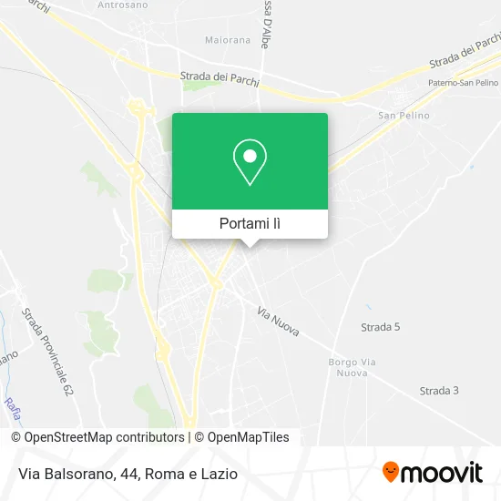 Mappa Via Balsorano, 44