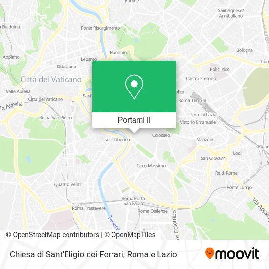 Mappa Chiesa di Sant'Eligio dei Ferrari